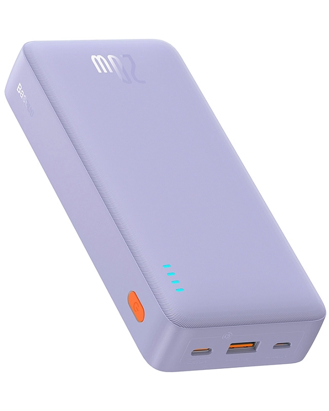 Baseus Airpow Power Bank 20000mAh 20W с кабелем USB-C (пурпурный) фото 1 Baseus Airpow Power Bank 20000mAh 20W с кабелем USB-C (пурпурный) фото 1