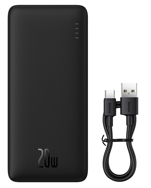 Baseus Airpow Power Bank 20000mAh 20W с кабелем USB-C (черный) Baseus Airpow Power Bank 20000mAh 20W с кабелем USB-C (черный)