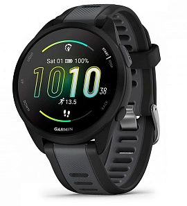 Garmin Forerunner 165 43 мм (черный/серый ремешок)