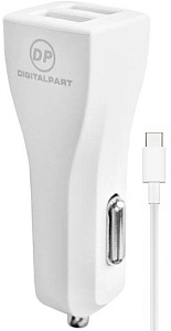 Digitalpart CC-231 с кабелем Type-C (белый)