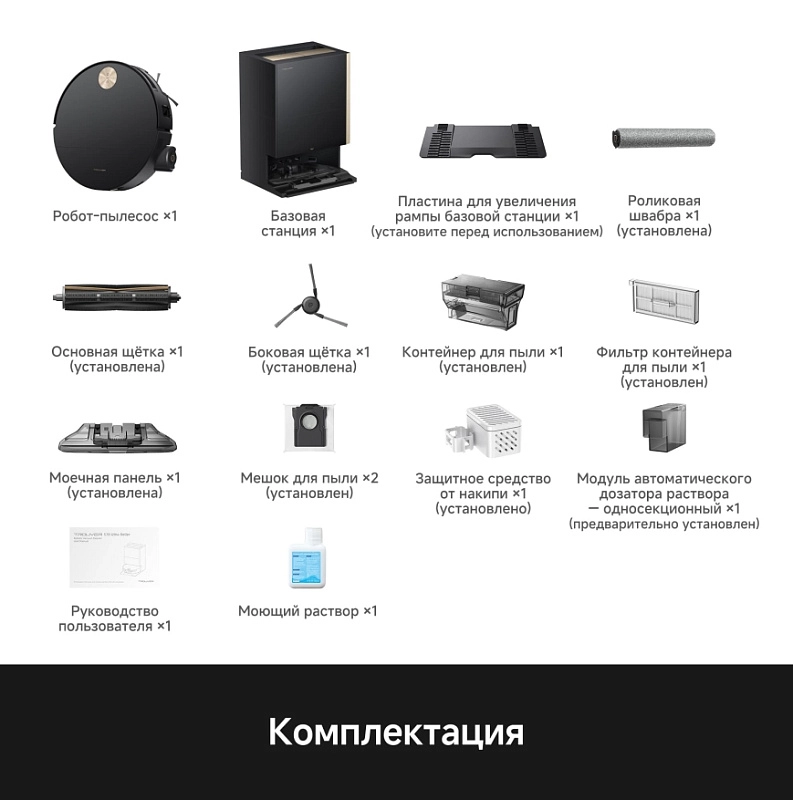 Trouver Robot Vacuum S70 Ultra Roller (черный) фото 7