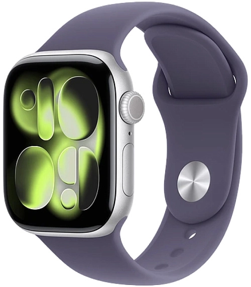 Apple Watch 11 42 мм (серебро/фиолетовый , S/M)