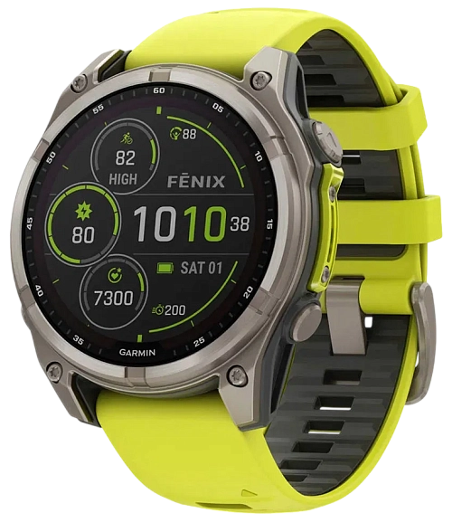 Garmin Fenix 8 AMOLED Sapphire Solar 51 мм (карбоновый корпус/черно-серый ремешок)