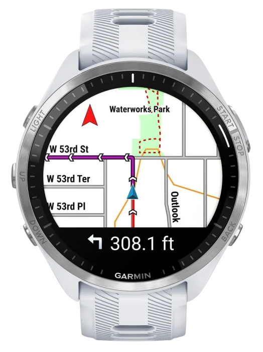 Garmin Forerunner 965 47 мм (белый корпус/бело-серый ремешок) фото 1 Garmin Forerunner 965 47 мм (белый корпус/бело-серый ремешок) фото 1