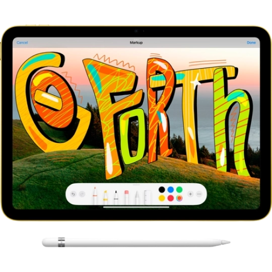 Apple iPad 10 2022 Wi-Fi 64Gb + сетевой переходник (желтый) фото 3