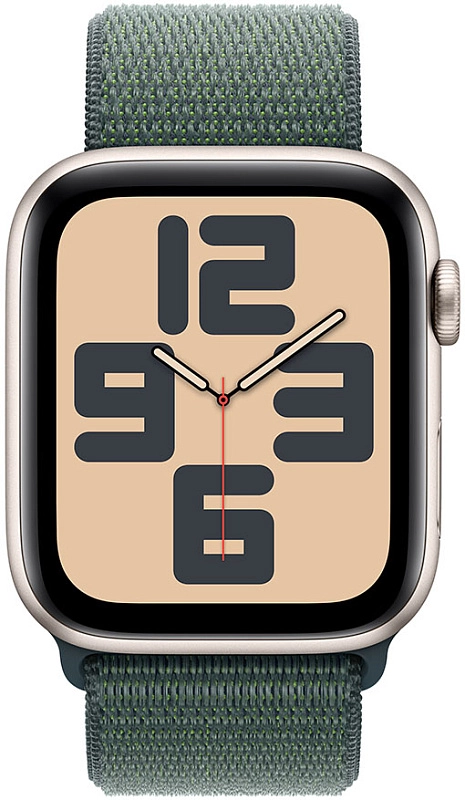 Apple Watch SE 2024 40 мм (сияющая звезда / зеленый нейлон) фото 1
