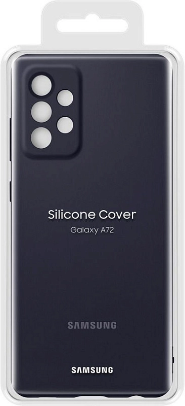 Чехол-накладка Silicone Cover для Samsung A72 (черный) фото 6 Чехол-накладка Silicone Cover для Samsung A72 (черный) фото 6
