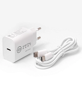 Digitalpart FC-130 USB-C с кабелем Type-C/Type-C (белый)