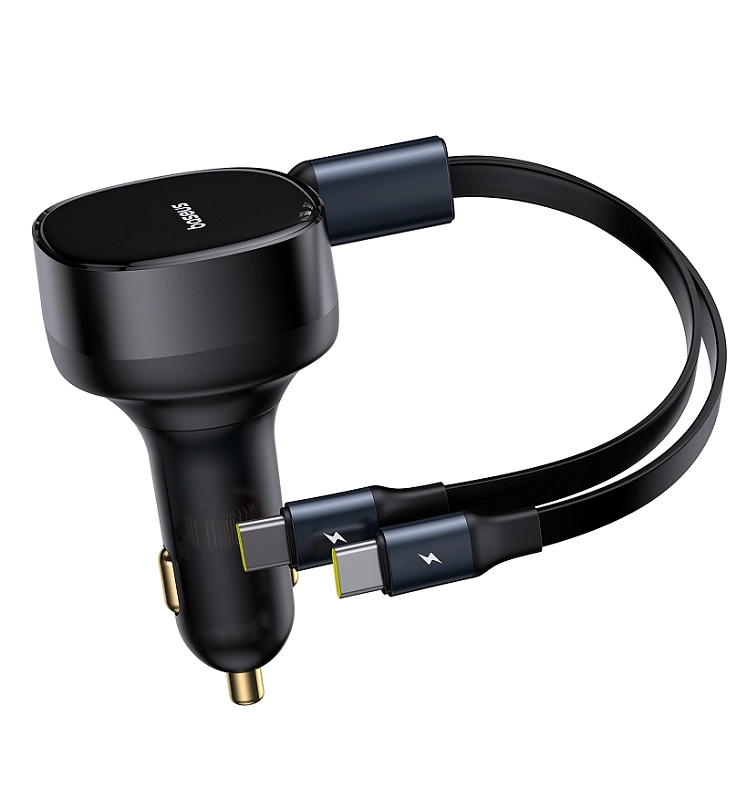 Baseus Enjoyment Retractable Dual C 33W (черный) фото 1
