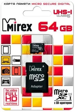 Karta Pamyati Microsdhc Mirex 64 Gb Uhs I