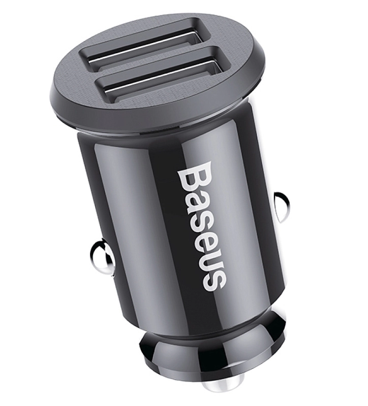 Baseus Grain Car Charger Dual USB 3.1A (черный) фото 3