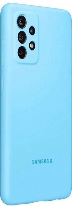 Чехол-накладка Silicone Cover для Samsung A72 (синий) фото 3