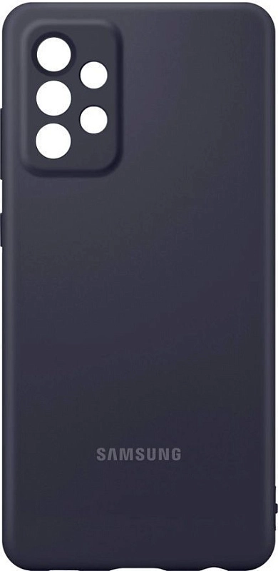 Чехол-накладка Silicone Cover для Samsung A72 (черный) фото 4 Чехол-накладка Silicone Cover для Samsung A72 (черный) фото 4