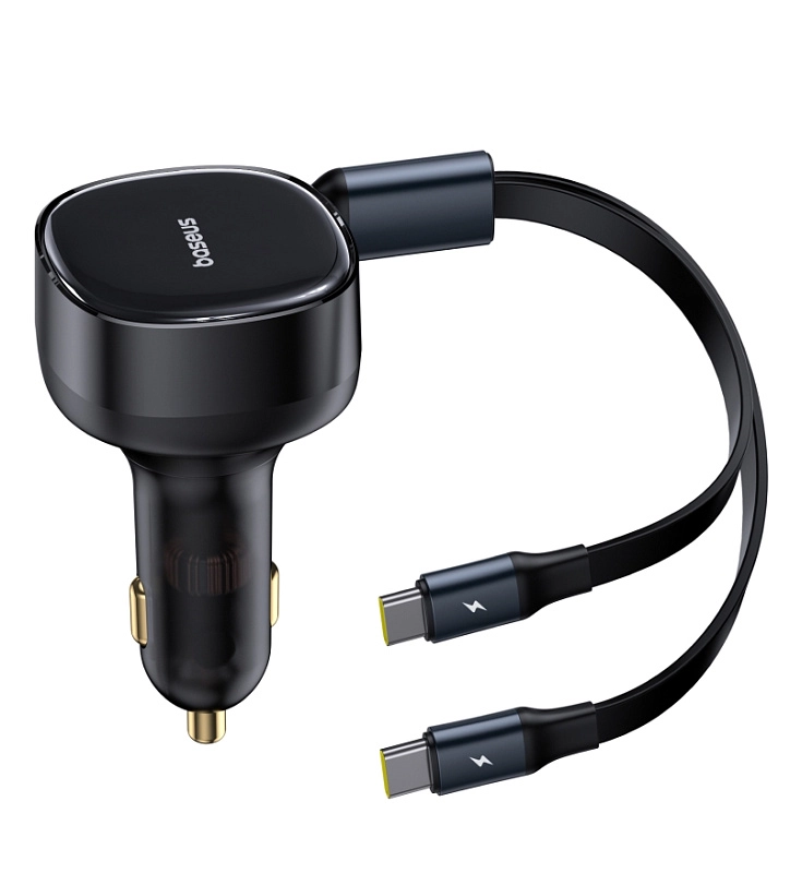 Baseus Enjoyment Retractable Dual C 33W (черный) фото 2