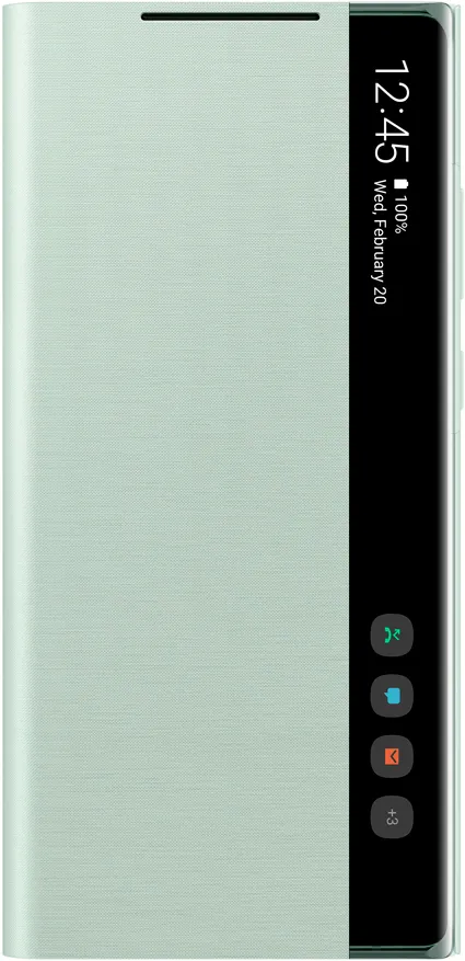 Smart Clear View Cover для Samsung Note20 (мятный)