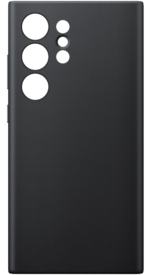 Vegan Leather Case для Samsung S24 Ultra (черный) Vegan Leather Case для Samsung S24 Ultra (черный)