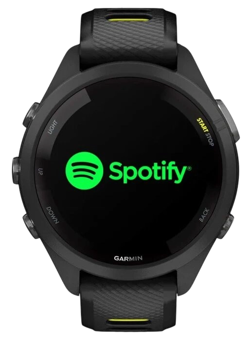 Garmin Forerunner 265S 42 мм (черный корпус/черно-желтый ремешок) фото 1 Garmin Forerunner 265S 42 мм (черный корпус/черно-желтый ремешок) фото 1