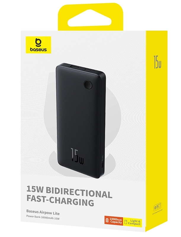 Baseus Airpow Lite Power Bank 10000mAh 15W (черный) фото 2 Baseus Airpow Lite Power Bank 10000mAh 15W (черный) фото 2