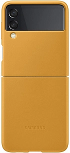 Leather Cover для Samsung Z-Flip 3 (горчичный)