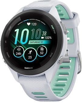 Garmin Forerunner 265S 42 мм (белый корпус/бело-мятный ремешок)