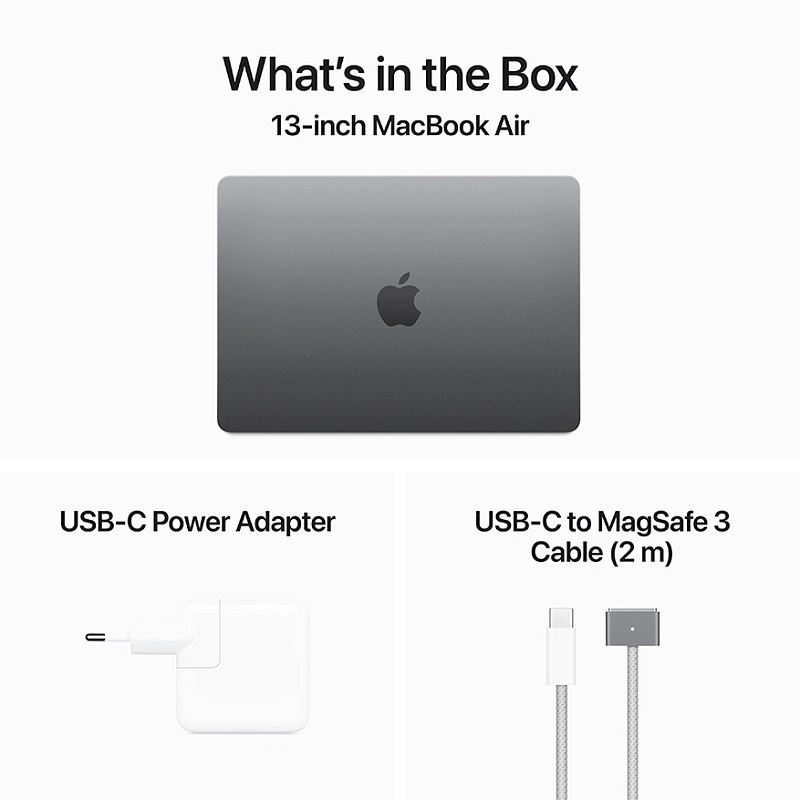Apple Macbook Air 13" M3 2024 (MRXN3) 8/256GB (серый космос) фото 5 Apple Macbook Air 13" M3 2024 (MRXN3) 8/256GB (серый космос) фото 5