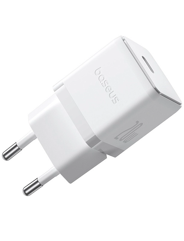 Baseus Palm Fast Charger 1C 20W с кабелем USB-C to USB-C 60W(белый) фото 2 Baseus Palm Fast Charger 1C 20W с кабелем USB-C to USB-C 60W(белый) фото 2