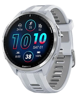 Garmin Forerunner 965 47 мм (белый корпус/бело-серый ремешок)
