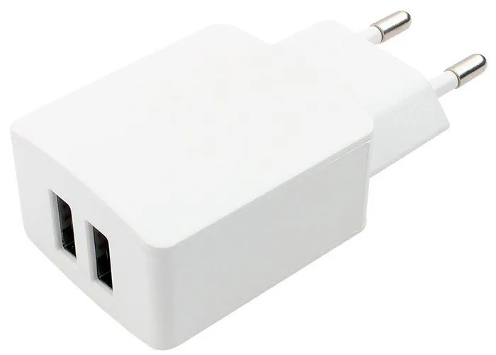 Digitalpart 2.1A с кабелем microUSB (белый)