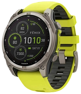 Garmin Fenix 8 AMOLED Sapphire Solar 51 мм (карбоновый корпус/черно-серый ремешок)