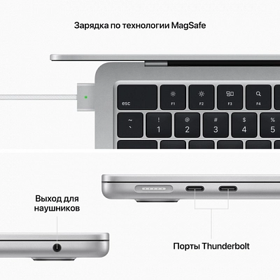 Apple Macbook Air 13" M2 16/256Gb 2022 (серебристый) фото 3