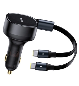 Baseus Enjoyment Retractable Dual C 33W (черный)