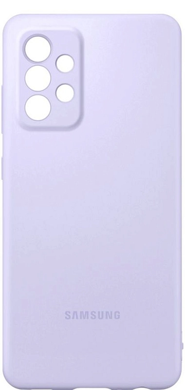 Чехол-накладка Silicone Cover для Samsung A52 (фиолетовый) фото 4