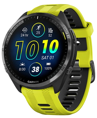 Garmin Forerunner 965 47 мм (черный корпус/черно-желтый ремешок) Garmin Forerunner 965 47 мм (черный корпус/черно-желтый ремешок)
