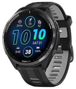 Garmin Forerunner 965 47 мм (черный корпус/черно-серый ремешок)