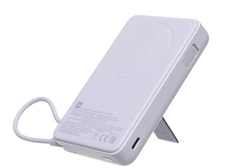 Xiaomi Magnetic Power Bank 10000 with Built-in Stand (WPB1007Z, фиолетовый) фото 4
