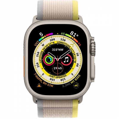 Apple Watch Ultra S/M + скретч-карта (желтый/бежевый) фото 1