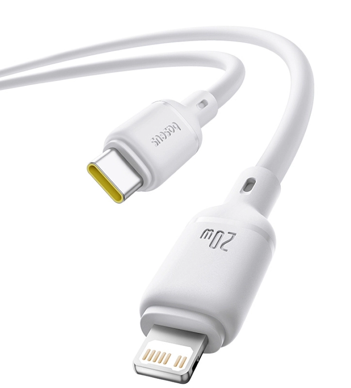 Baseus Silky Series Fast Charging Cable Type-C - Lighting 20W 1м (белый) фото 2