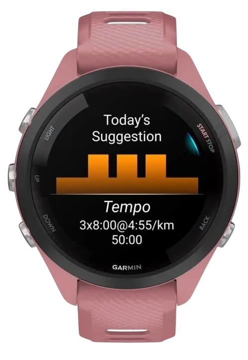 Garmin Forerunner 265S 42 мм (пудровый корпус/пудрово-серый ремешок) фото 2 Garmin Forerunner 265S 42 мм (пудровый корпус/пудрово-серый ремешок) фото 2
