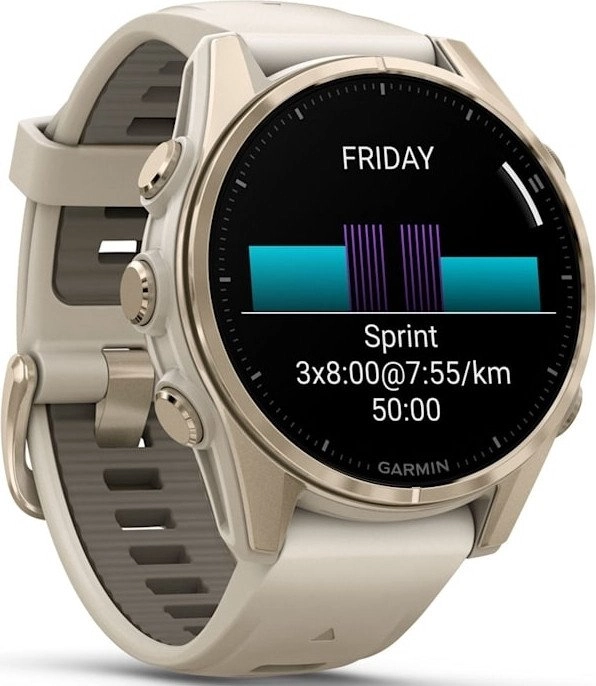 Garmin Fenix 8 AMOLED Sapphire 43 мм (бежевый корпус/песочный ремешок) фото 3