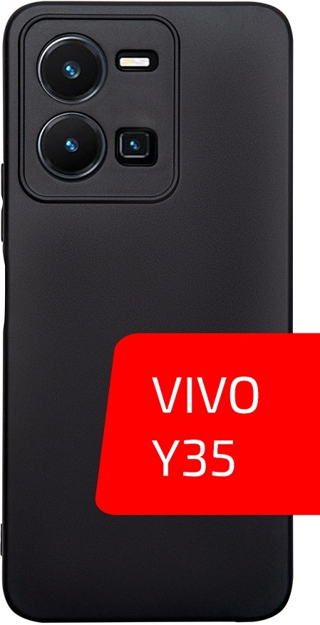 Volare Rosso Matt TPU для vivo Y35 (черный)