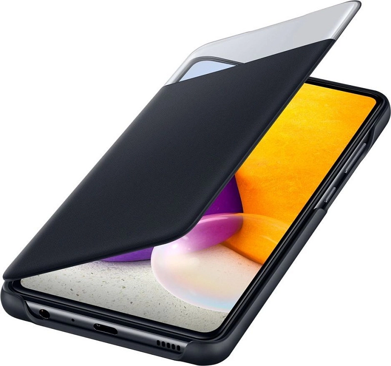 Чехол-книжка S View Wallet Cover для Samsung A72 (черный) фото 3 Чехол-книжка S View Wallet Cover для Samsung A72 (черный) фото 3