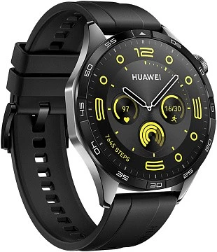 Huawei Watch GT 4 46 мм фторэластомер (черный) фото 1