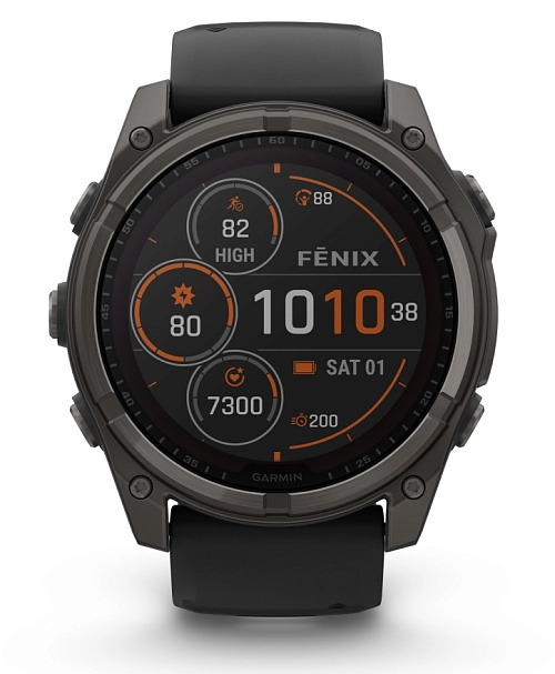 Garmin Fenix 8 AMOLED Sapphire Solar 51 мм (титановый корпус/неоново-серый ремешок) Garmin Fenix 8 AMOLED Sapphire Solar 51 мм (титановый корпус/неоново-серый ремешок)