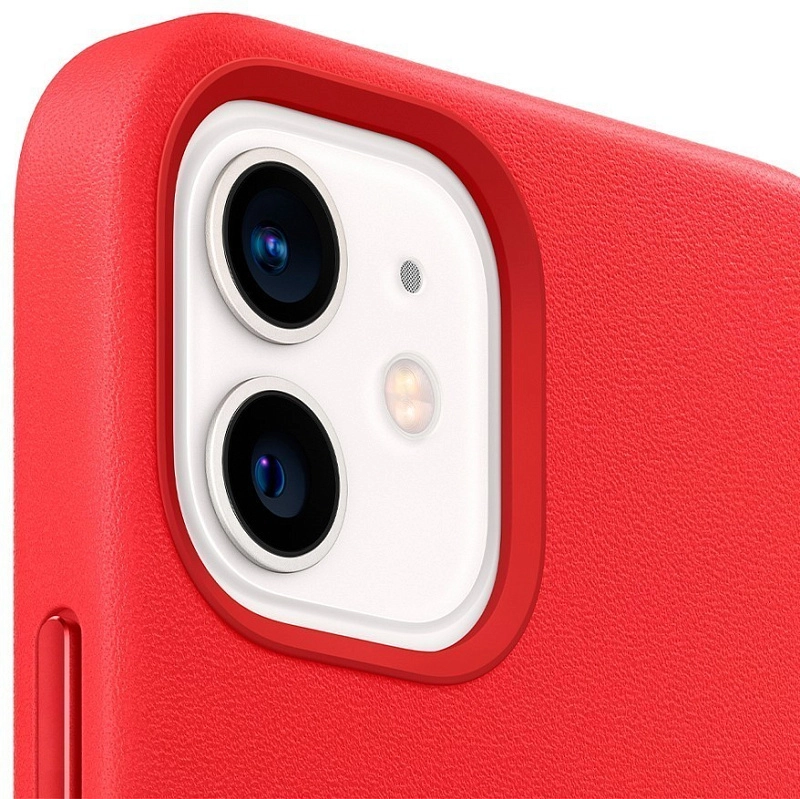 Apple для iPhone 12 mini Leather Case with MagSafe (PRODUCT)RED фото 2