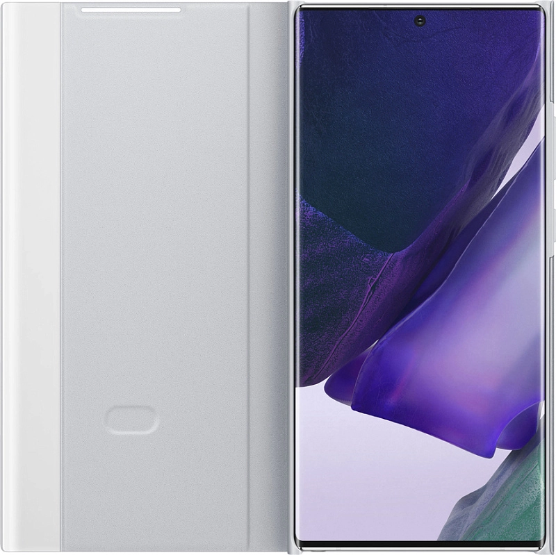 Чехол-книжка Smart Clear View Cover для Samsung Galaxy Note20 Ultra (серебристо-белый) фото 2 Чехол-книжка Smart Clear View Cover для Samsung Galaxy Note20 Ultra (серебристо-белый) фото 2