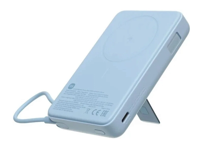 Xiaomi Magnetic Power Bank 10000 with Built-in Stand (WPB1007Z, голубой) фото 4