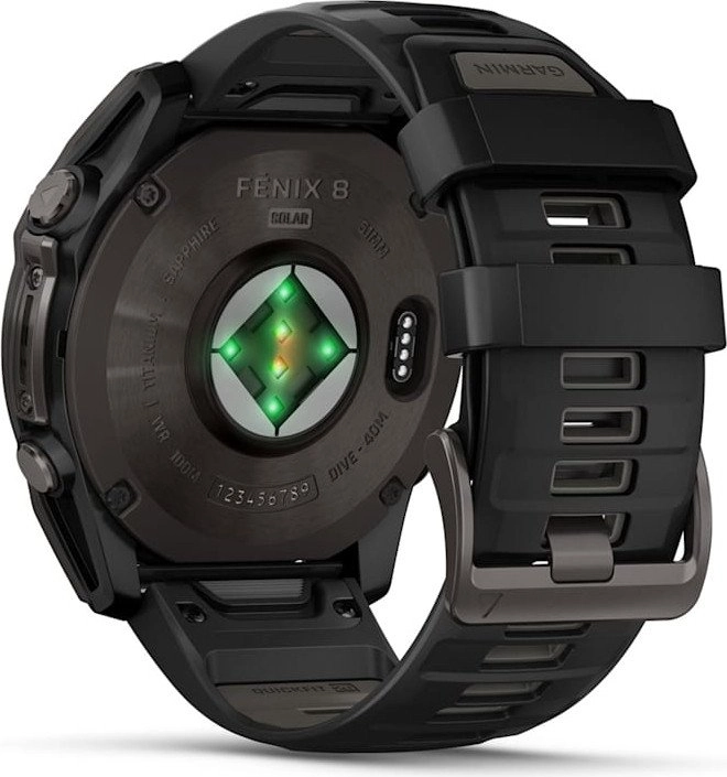 Garmin Fenix 8 AMOLED Sapphire Solar 51 мм (титановый корпус/неоново-серый ремешок) фото 4