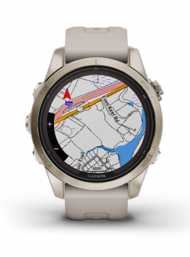 Garmin Fenix 7S Pro Sapphire Solar 42 мм (бежевый корпус/песочный ремешок) фото 3