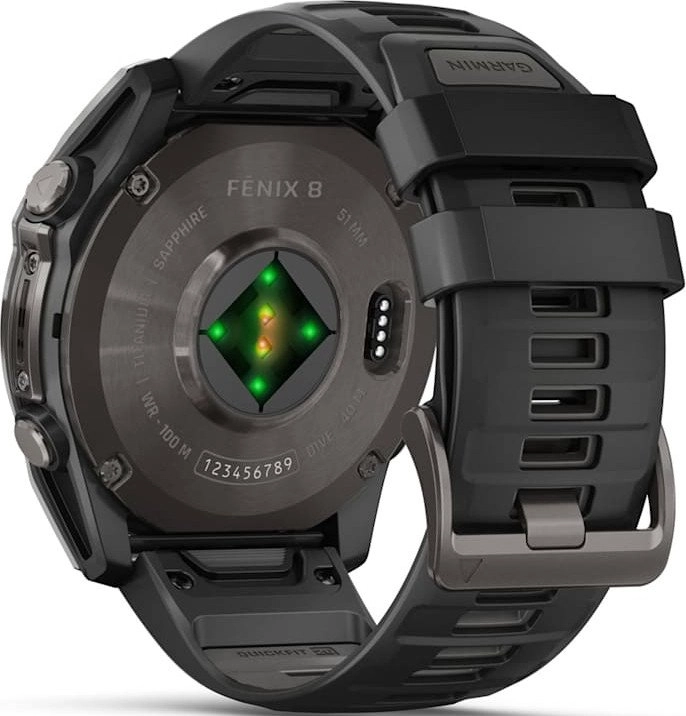 Garmin Fenix 8 AMOLED Sapphire 51 мм (черный корпус/черный ремешок) фото 4 Garmin Fenix 8 AMOLED Sapphire 51 мм (черный корпус/черный ремешок) фото 4