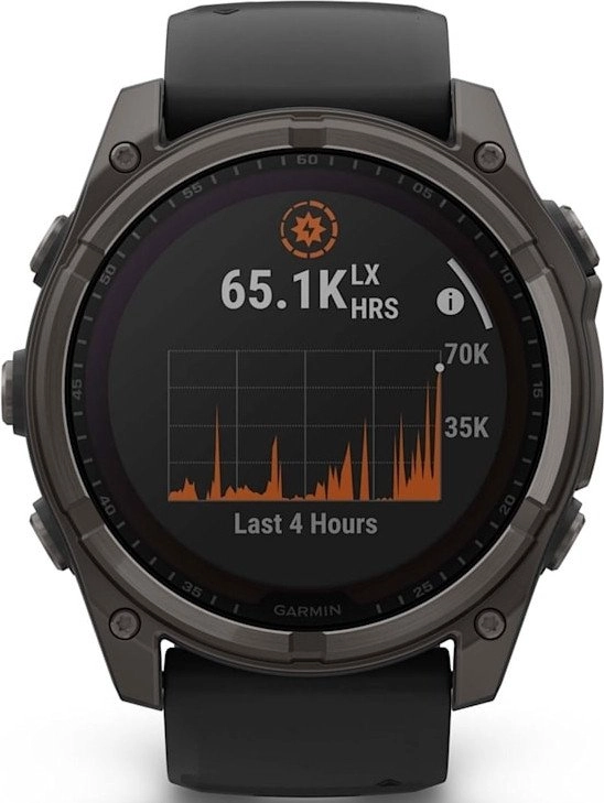 Garmin Fenix 8 AMOLED Sapphire Solar 51 мм (титановый корпус/неоново-серый ремешок) фото 2